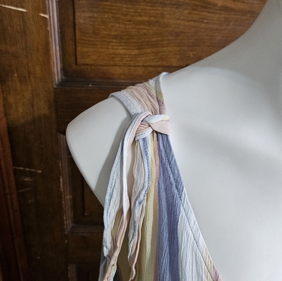 a.n.a Vneck Striped Tank top Pastel colors Size 3X - Picture 8 of 11